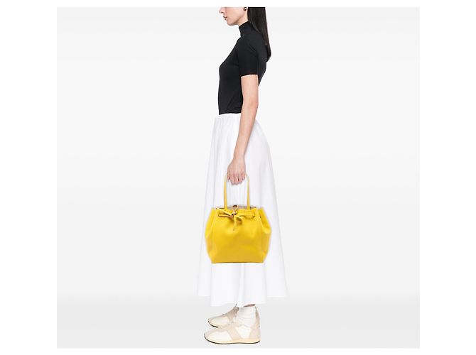 Céline Borsa Tote Phantom in pelle di vitello a grana piccola gialla Celine Giallo - vista 6