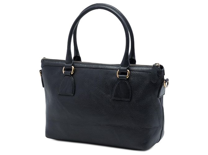Borsa satchel Gucci in pelle di vitello nera con charm GG Nero - vista 2