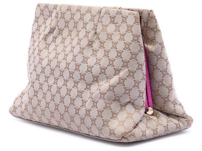 Céline Celine Beige Macadam Canvas Kisslock Crossbody - vista 2