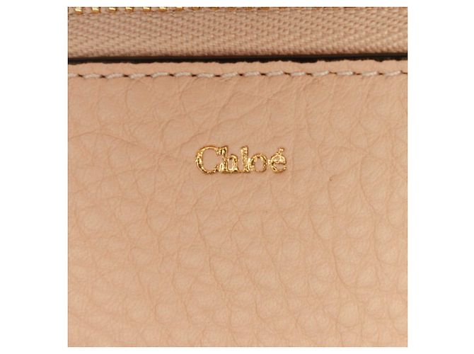 Tarjetero con cremallera en piel granulada rosa Chloé Alphabet - vista 5