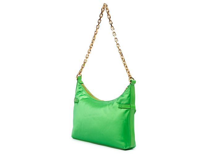 Piccola borsa a tracolla Voyou in raso verde Givenchy D'oro - vista 2