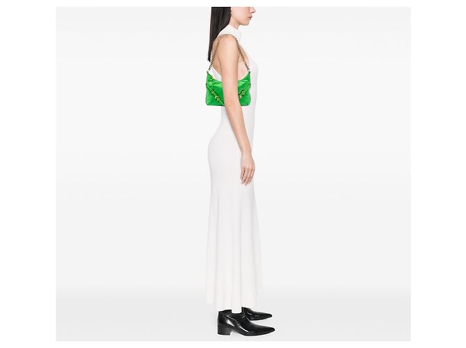Piccola borsa a tracolla Voyou in raso verde Givenchy D'oro - vista 6