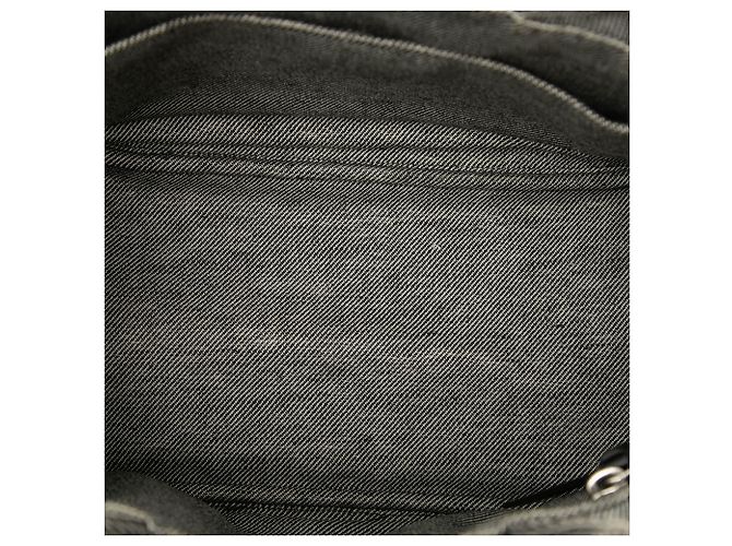 Miu Miu Piccola borsa satchel in denim grigio con logo Marrone - vista 4