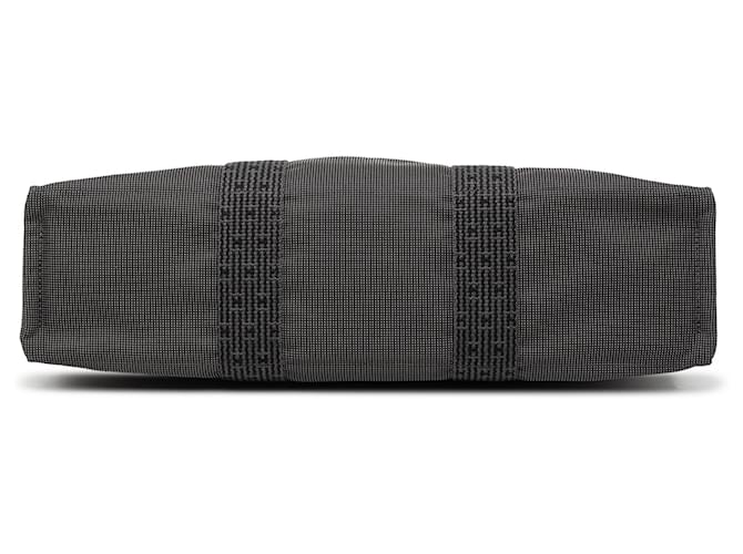 Hermès Gray Canvas Herline MM Marrone Grigio antracite - vista 3