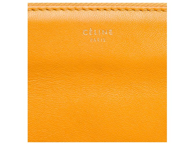 Céline Celine Trio Crossbody in agnello arancione grande - vista 5