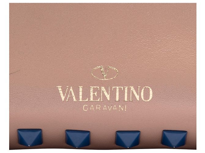Borsa Valentino Beige Mini Leather Colorblock Rockstud Trapeze - vista 5