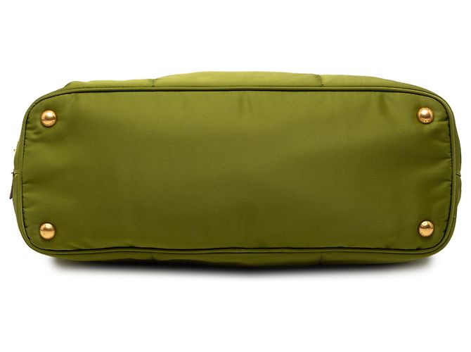 Tote Prada Green Tessuto Canapa Logo Verde Verde oliva - vista 3