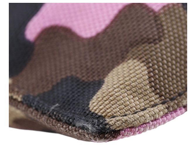 Borsa a tracolla Prada Brown Tessuto Camouflage Zip Top Marrone - vista 9