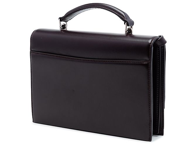Borsa a mano Babylone in pelle marrone Saint Laurent Marrone scuro - vista 2