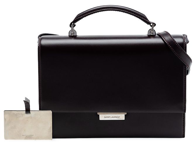 Borsa a mano Babylone in pelle marrone Saint Laurent Marrone scuro - vista 7