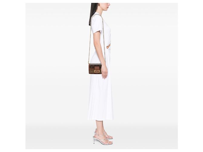Portafoglio con catena Dauphine in monogramma reverse marrone Louis Vuitton - vista 6