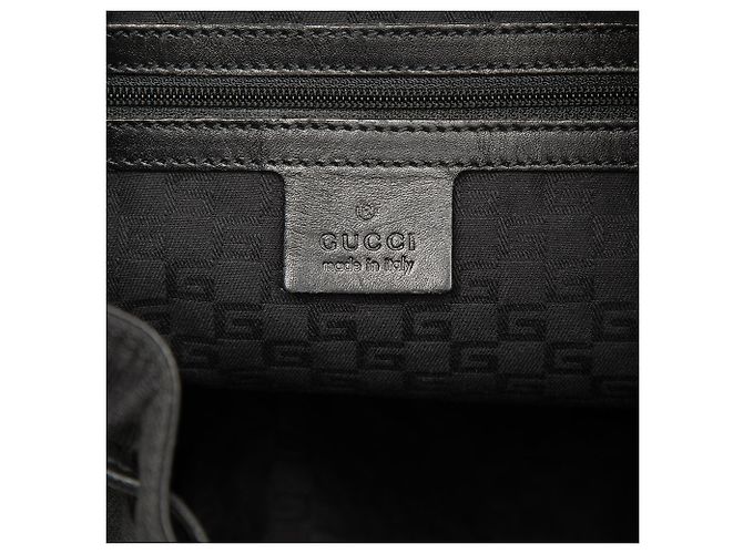 Borsa Hobo Gucci in tela nera con coulisse Nero - vista 5