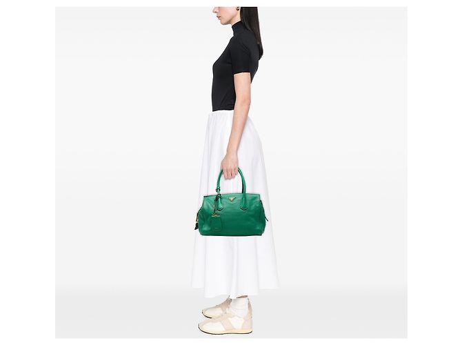 Tote in Vitello Daino verde Prada - vista 6