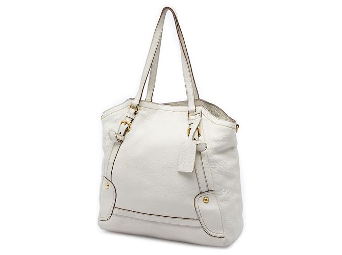 Bolsa Tote Conversível Prada White Vitello Daino Branco - vista 2