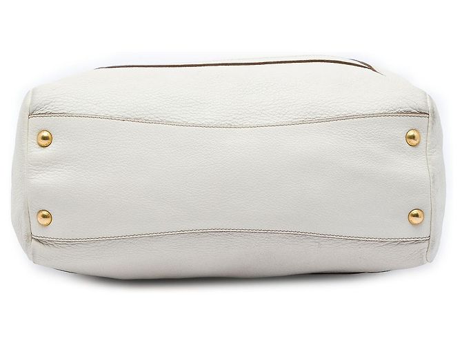 Bolsa Tote Conversível Prada White Vitello Daino Branco - vista 3