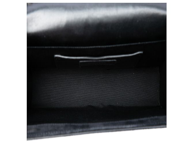 Borsa a tracolla Kate Monogram in scamosciato nero e cristalli Saint Laurent - vista 4