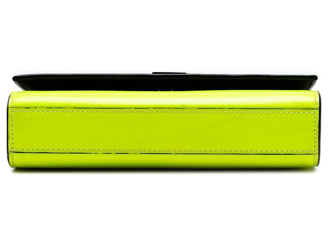 Saint Laurent Yellow Small Patent Grain de Poudre Monogram Kate Crossbody Giallo - vista 3