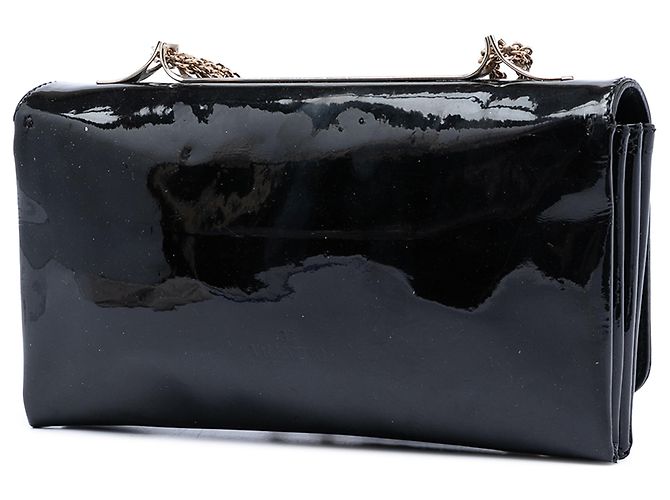 Clutch de corrente Valentino Black Patent Vava Voom Preto - vista 2