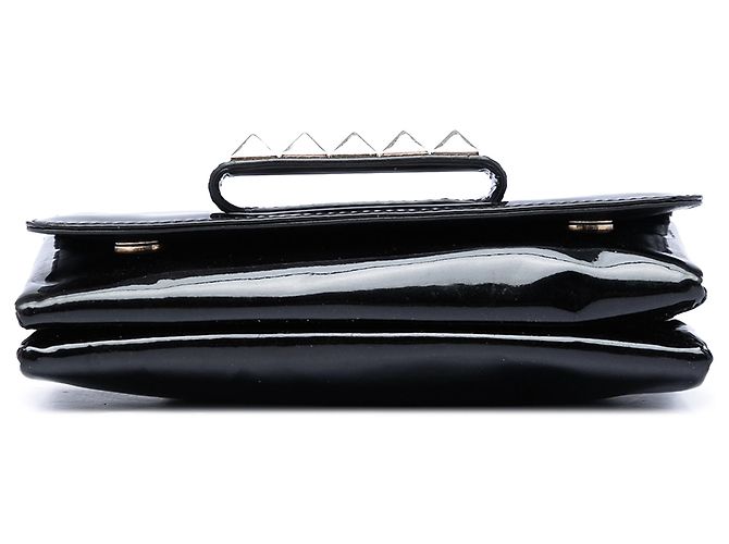 Clutch de corrente Valentino Black Patent Vava Voom Preto - vista 3