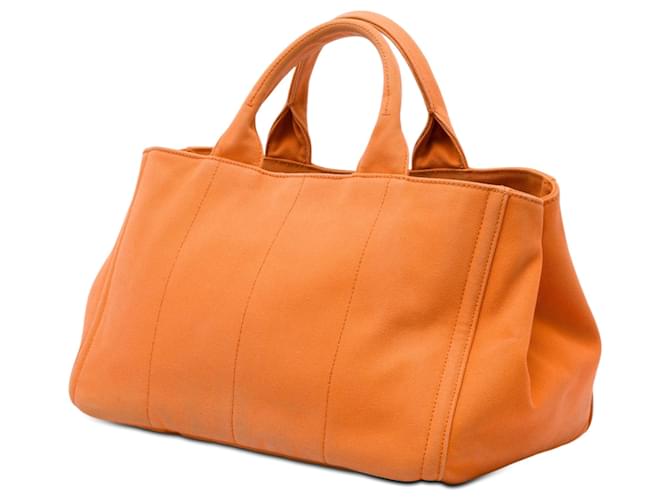 Borsa Prada Orange Canvas Canapa Bijoux Arancione - vista 2