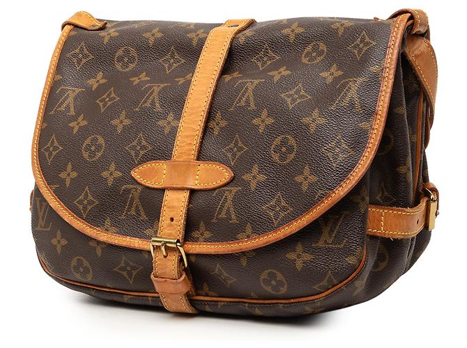 Louis Vuitton Marrone Monogram Saumur 30 - vista 2
