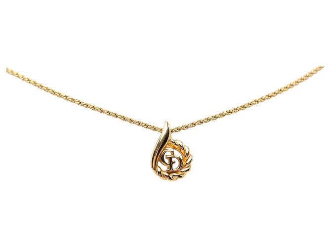 Collana con pendente CD placcato oro Gold Gold di Dior D'oro - vista 2