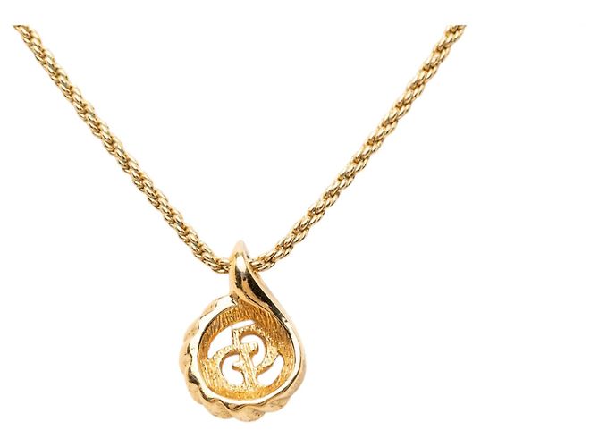 Collana con pendente CD placcato oro Gold Gold di Dior D'oro - vista 3