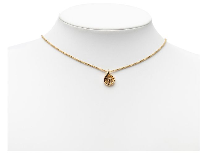 Collana con pendente CD placcato oro Gold Gold di Dior D'oro - vista 5