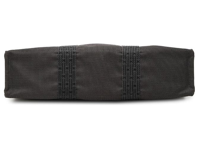 Hermès Gray Canvas Herline MM Marrone Grigio antracite - vista 3