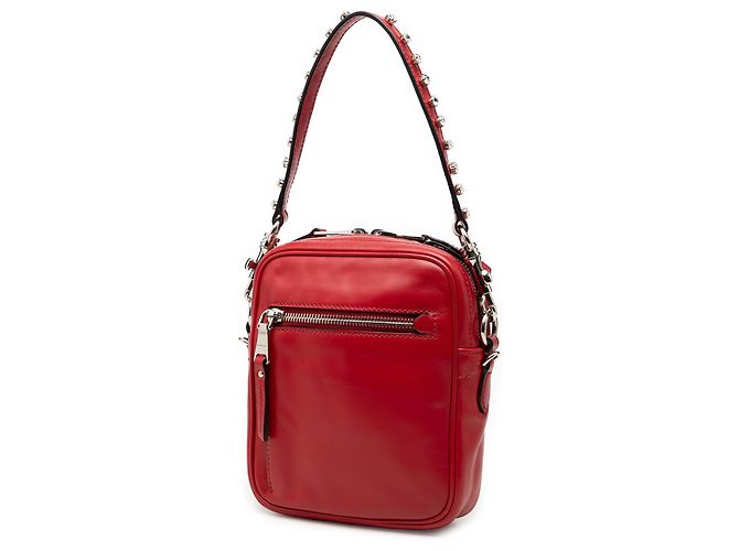Borsa camera Miu Miu Red Vitello Soft con cristalli solitaire Rosso - vista 2