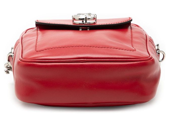 Borsa camera Miu Miu Red Vitello Soft con cristalli solitaire Rosso - vista 3