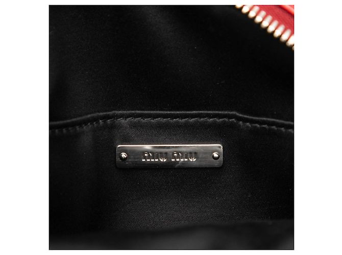 Borsa camera Miu Miu Red Vitello Soft con cristalli solitaire Rosso - vista 5