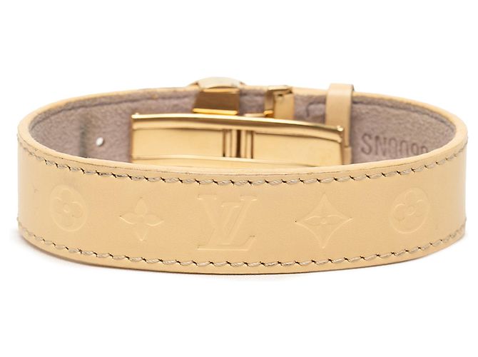 Louis Vuitton Wish Armband aus braunem Monogramm-Vachetta Hellbraun - Ansicht 3