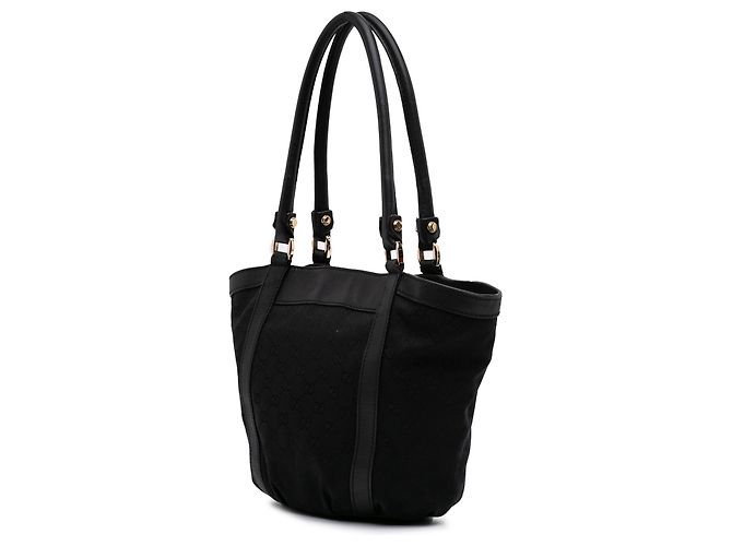 Borsa Abbey D Ring in tela GG nera Gucci Nero - vista 2