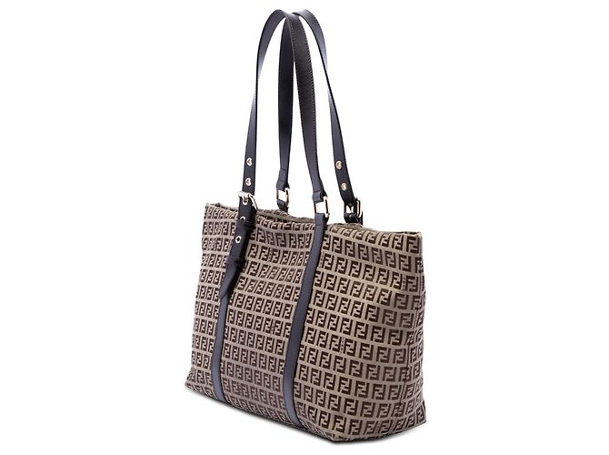 Fendi Superstar Tote aus beige Zucchino Canvas - Ansicht 2