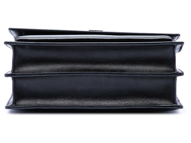 Borsa a tracolla Saint Laurent Black Large Calfskin Monogram Sunset Nero - vista 3