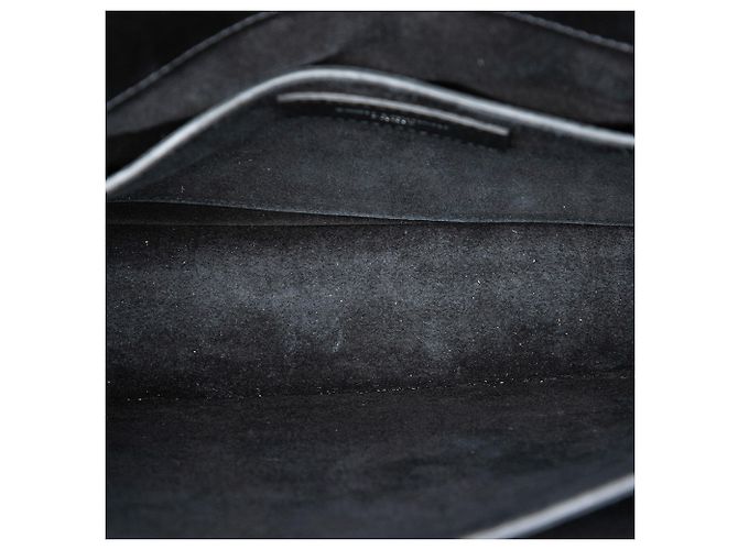 Borsa a tracolla Saint Laurent Black Large Calfskin Monogram Sunset Nero - vista 4