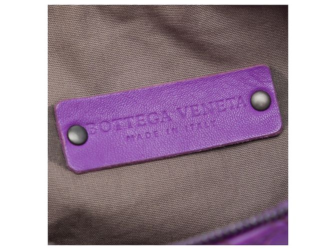 Bottega Veneta Borsa a tracolla in nappa Intrecciato viola, Small Porpora Viola scuro - vista 5