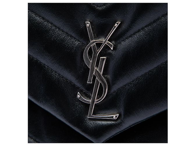 Clutch Document LouLou Monogramma in pelle di vitello matelassé nera Saint Laurent Nero - vista 5