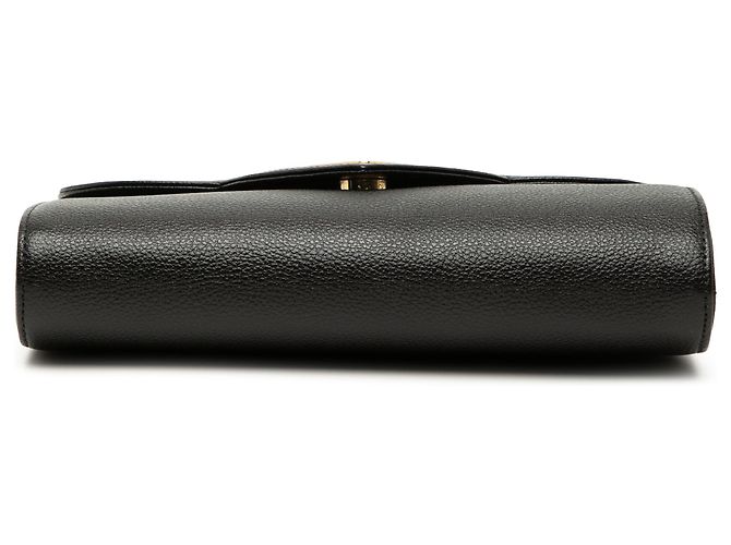 Clutch Saint Laurent in pelle di vitello granulata nera Nero - vista 3