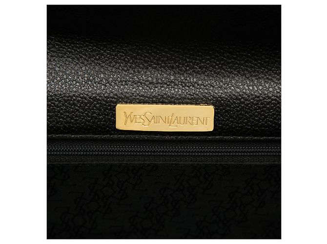Clutch Saint Laurent in pelle di vitello granulata nera Nero - vista 5