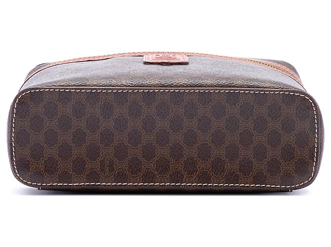Céline Celine Brown Macadam Coated Canvas Vanity Bag - vue 3