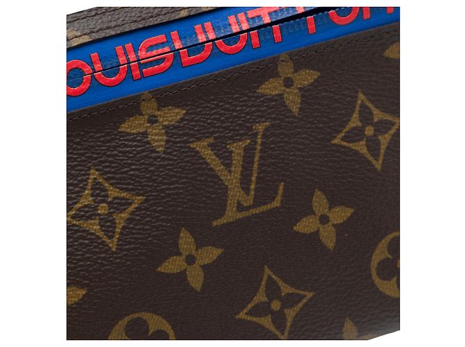 Pochette Louis Vuitton Brown Monogram Outdoor Ribbon Marrone - vista 5