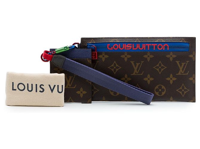 Pochette Louis Vuitton Brown Monogram Outdoor Ribbon Marrone - vista 7