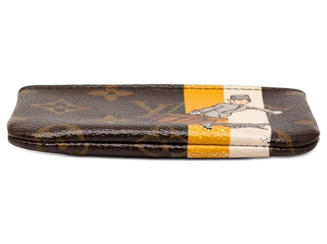 Pochette Clés Monogram Groom marrón Louis Vuitton Castaño - vista 3
