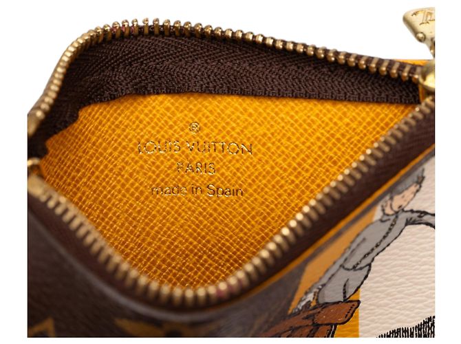 Pochette Clés Monogram Groom marrón Louis Vuitton Castaño - vista 5
