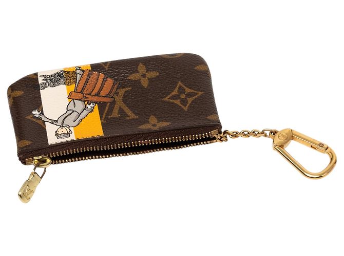 Pochette Clés Monogram Groom marrón Louis Vuitton Castaño - vista 7