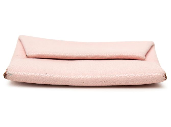 Monedero Bastia en piel de cabra Mysore rosa Hermès - vista 3