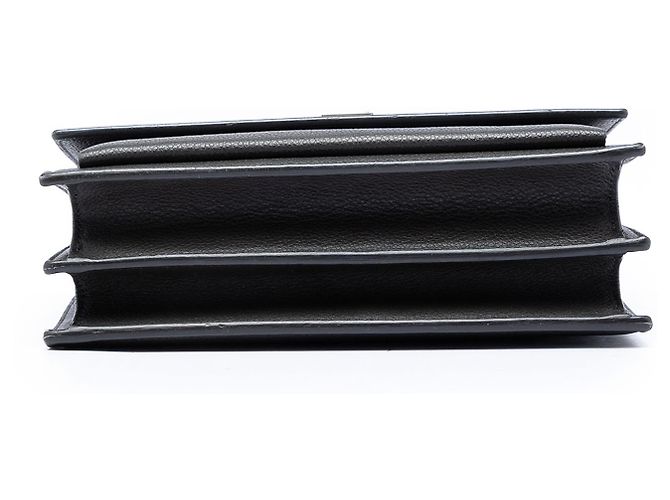 Bolsa transversal Saint Laurent Monogram Sunset em couro de bezerro de grão médio cinza Marrom Cinza antracite - vista 3
