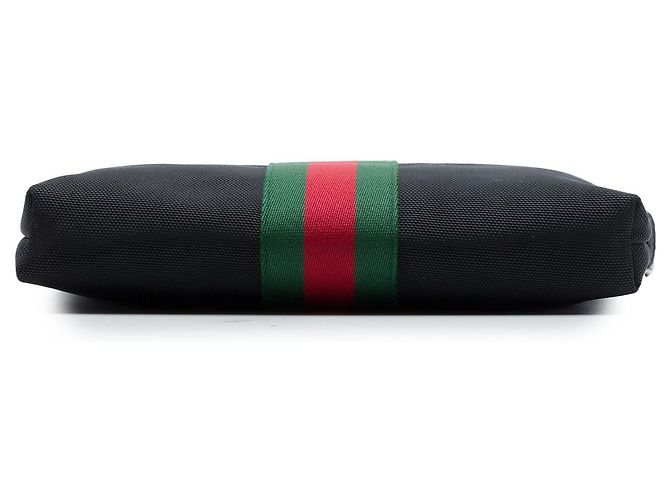 Borsa Messenger Gucci Black GG Techno Canvas Web Nero - vista 3